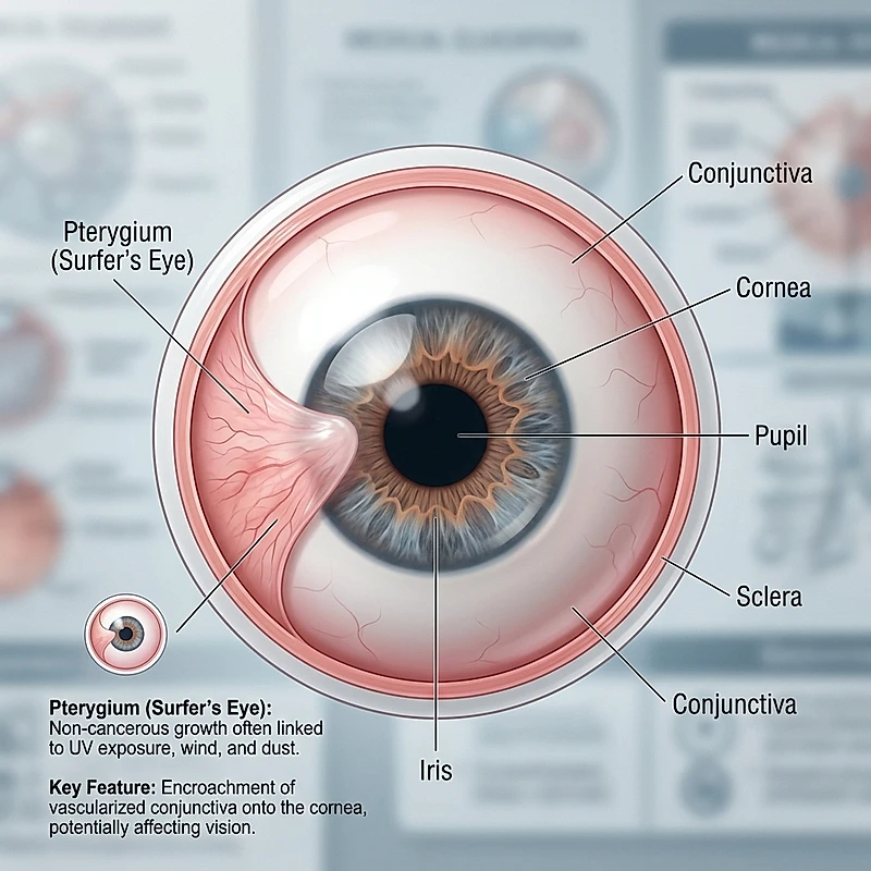 Eye Cysts & Pterygium (Surfer's Eye)